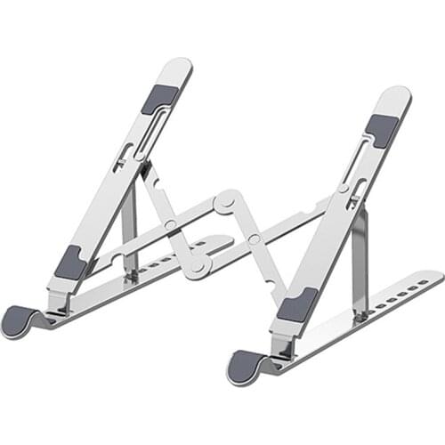 Laptop Stand, Adjustable Portable Aluminum Laptop Riser with 7 Levels Height Adjustment, Foldable Notebook Stand