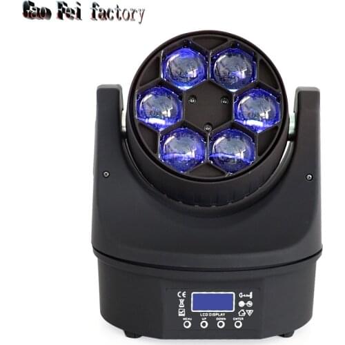 Mini DMX Moving Head Lyre Beam 90W Bee Eyes Dj Lighs Effect Mobile Lamp 6X15W RGBW Led Discolight For Wedding Bar Club Party
