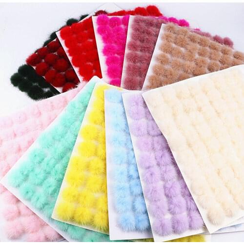 Real Mink Fur Soft Pom Pom Balls 25mm 30mm 40mm Pompoms Fluffy Diy Pompones for Craft Supplies Jewelry Accessories Material