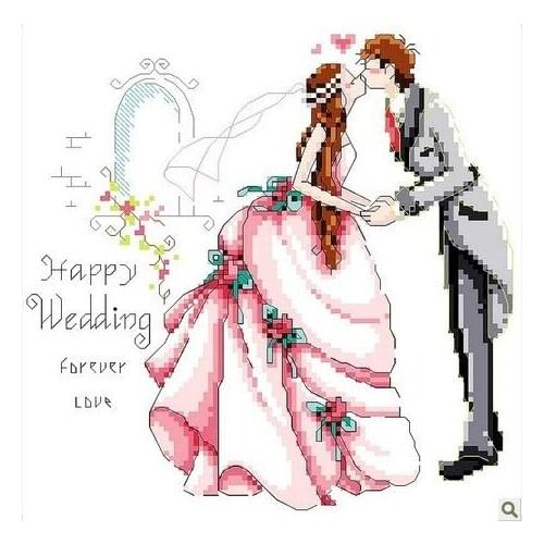 Embroidery Package Hot Sell Best Quality Cross Stitch Kits Happy Love Forever Love Free Shipping