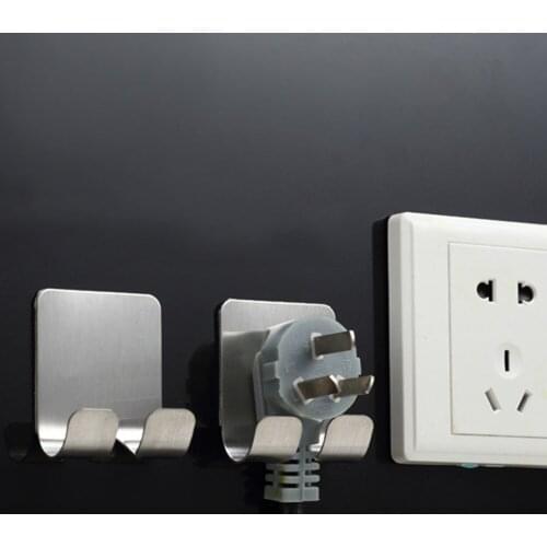 Practical Stainless Steel Hook Storage Wall Door Mobile Phone Holder Hook Universal Phone Holder Stand Base Support Accessories