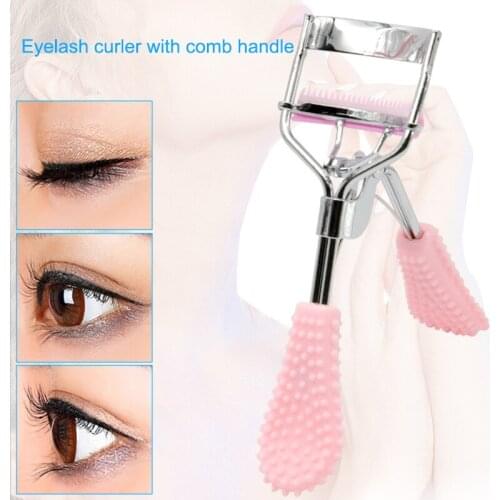 Nature Curling Eyelash Curler with Mini Comb 3D Stereo Curling Eyelashes Eyes Makeup Tool SSwell