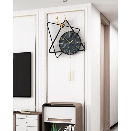 Simple wall clock living room Nordic luxury creative home wall watch net red modern fashion wall decoration clock