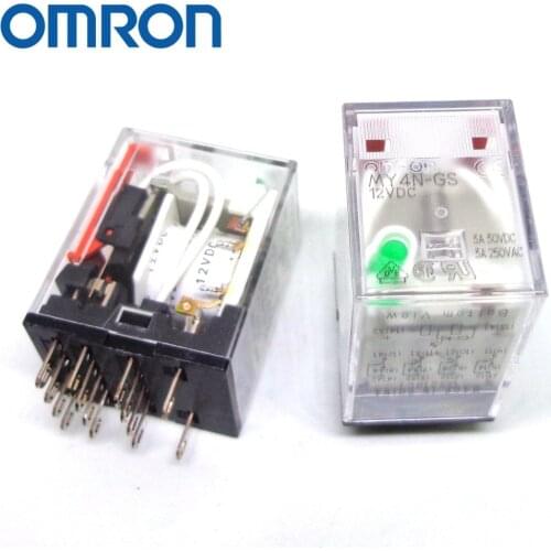 5PCS OMRON RELAY MY4N-GS 12VDC DC12V 14PIN 3A 4CO Brand new and original relay