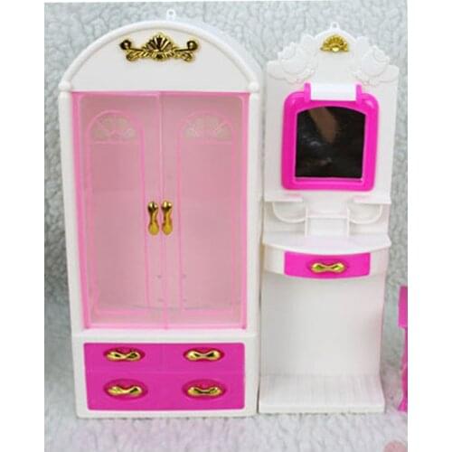 Cupboard suit Dream Clothes Cupboard Dresser Quality Goods Change The Doll Closet And A Accessories Plastic Girls Fashion