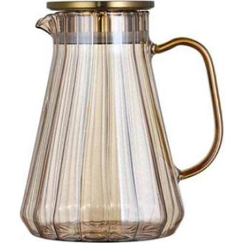 Glass Water Pot Cold Water Bottle Handle Water Kettle Transparent Heat Resistant Juice Teapot Pitcher Water Jug