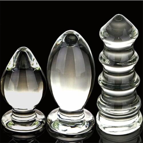 Super Big Anal Plug Large Transparent Crystal Glass Butt Plug Prostate Massage Anal Ball Anal Dildo Huge Anal Sex Toys For Woman