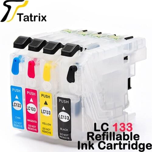 Tatrix for Brother LC133 Refillable Ink Cartridge For Brother MFC-J245 J470DW J475DW J650DW J870DW DCP-J152W J172W J552DW J752DW