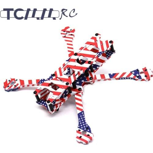 TCMMRC 5 Inch FPV Drone Frame X220HV Star-Spangled Banner Printed Frame Kit Wheelbase 220mm Carbon Fiber For FPV Racing Drone