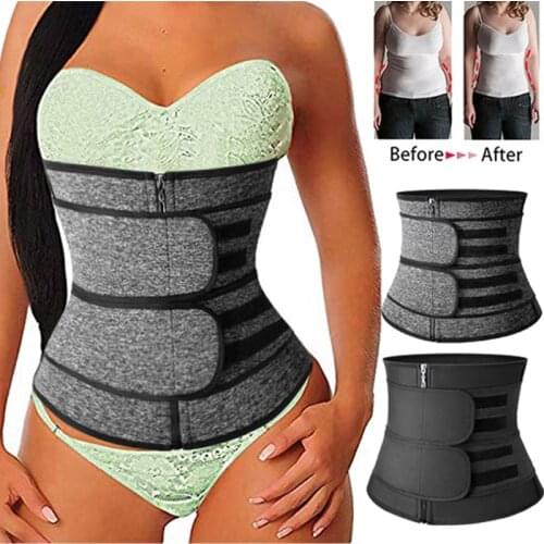 Sweat Waist Trainer Corset Trimmer Belts for Women Neoprene Body Shaper Workout Plus Size Sauna Waist Cincher Shaper Wraps