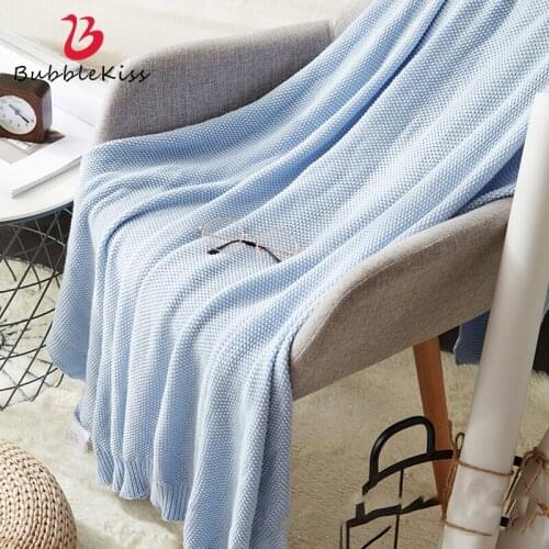 Bubble Kiss Nordic Knitted Throw Blanket On The Bed Yellow Coffee Table Blanket Home Sofa Textile Fashion Shawl Wearable Blanket