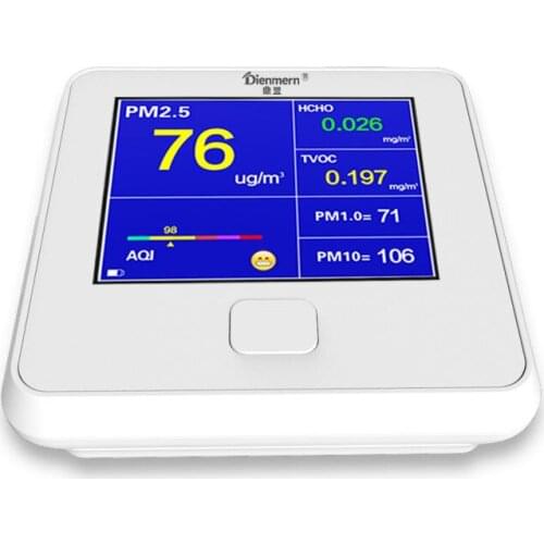 High Sensitivity PM2.5 Detector PM1.0 PM10 Particle Monitor Professional Dust Air Quality Monitor HCHO TVOC
