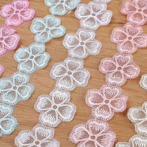 60Yards Mesh Lace Trim Ribbon Red White Black Pink Knitting Wedding Embroidered DIY Handmade Patchwork Sewing Supplies Craft