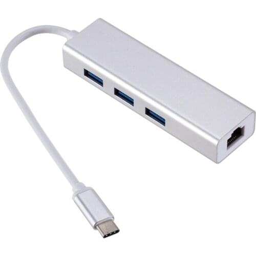 USB-C Ethernet Adapter 3 USB C Hub To Ethernet RJ45 Lan Adapter Network Card Gigabit Internet for Macbook Pro Air Type C Hub