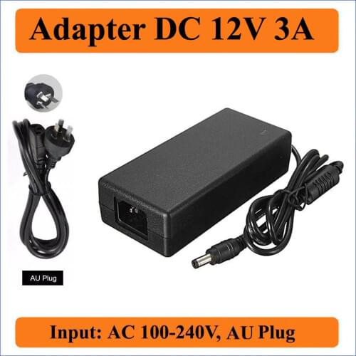 12V 3A AU Plug AC DC Adapter AC 100-240V to DC 12V 3000mA 36W Power Supply Charger For LED Strips Light/CCTV Camera/LCD monitor