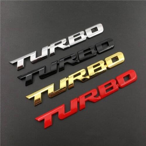 20pcs/lot 3D Car Sticker Metal TURBO Emblem Body Rear Tailgate Badge For Ford Focus 2 3 ST RS Fiesta Mondeo Tuga Ecosport Fusion