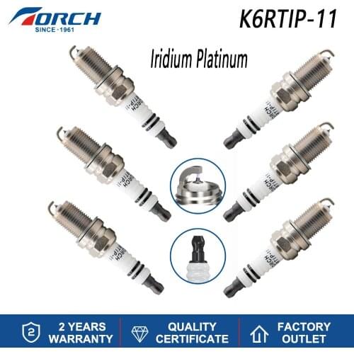 4/6/8PCS Automobiles Ignition Iridium Platinum Car Spark Candles TORCH K6RTIP-11 for NGK IFR6T11/SIFR6A11/PFR6G-11 Denso SK20R11