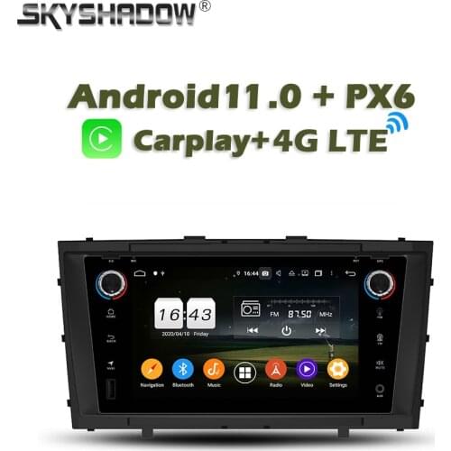 Carplay PX6 DSP Android 10 4GB+64GB Car DVD Player Wifi RDS RADIO GPS Google map Bluetooth 5.0 For Toyota Avensis T27 2009-2013