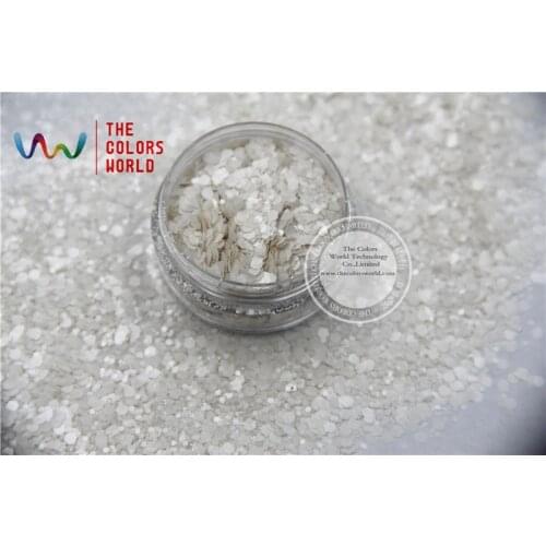 HH2104-242 White Colors Hexagon Shape Glitter Sequins for nail art DIY decoration and Halloweens decorations