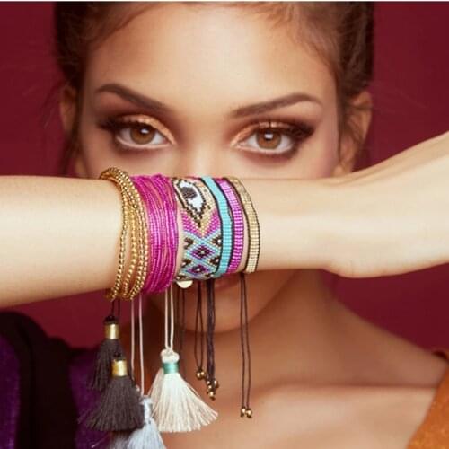 Rttooas Turkish Evil Eye Bracelets Set MIYUKI Beads Bracelet Women Pulsera Mujer 2020 Handmade Woven Female Jewelry