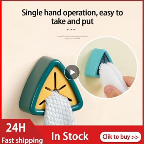 Towel Holder Sucker Wall Window Bathroom Tool Kitchen Storage Hooks Washing Cloth Hanger Rack Rag Convenient Organizer Racks