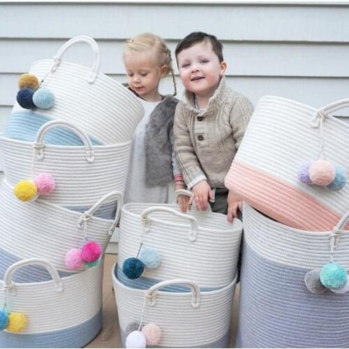 Nordic Baby Room Decor Organizer Toys Clothing Standing Storage Barrel Bucket Toy Tidy Basket Bag Baby Bedding Set Accessories
