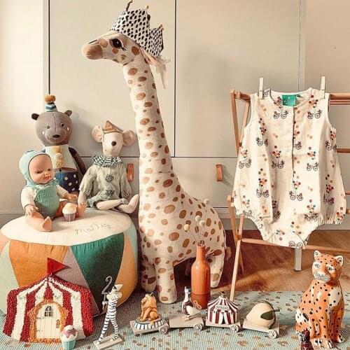 40/67cm Simulation Giraffe Plush Toys Soft Stuffed Animal Cute Giraffe Sleeping Doll Toy For Boys Girls Birthday Gift Kids Toy