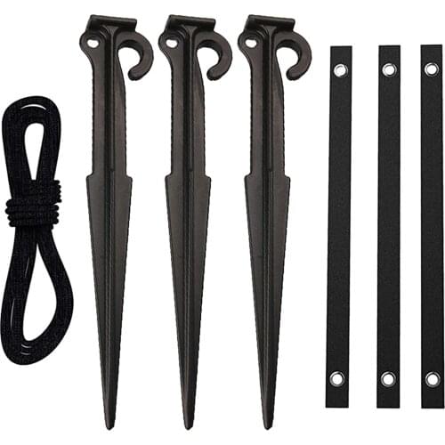 Plastic Garden Stakes Anchors Kit with 3 Tree Strap Plant Support Tree Stump
