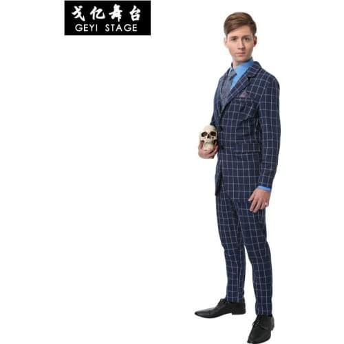 Halloween Stage Show Man Gentleman Costume American Movie The Silence of the Lambs Character Play Hannibal Cosplay Costume