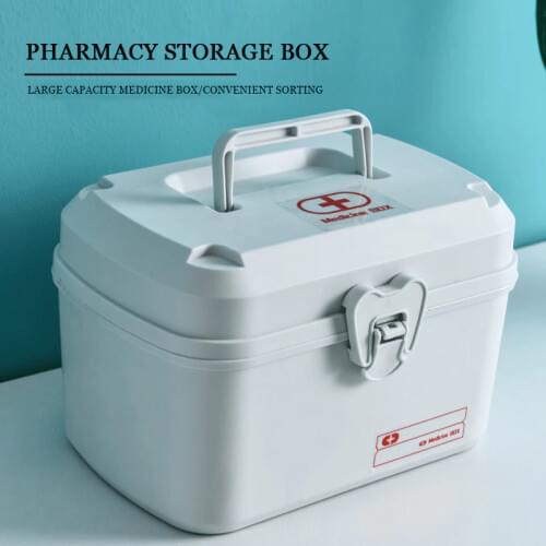 Multilayer medical box Portable first aid box Storage box Large storage box Multifunctional medicine storage box Toolbox