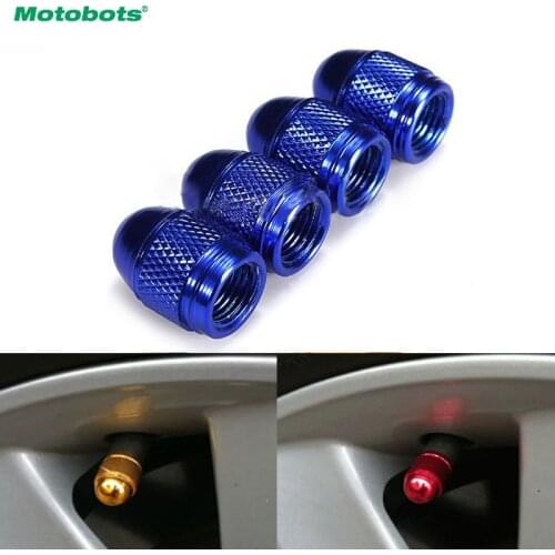MOTOBOTS 40pcs Aluminum Bullet Style Car Motorcycle Air Port Cover Tire Valve Wheel Stem Caps 7-Color Black,Red,Silver,Blue