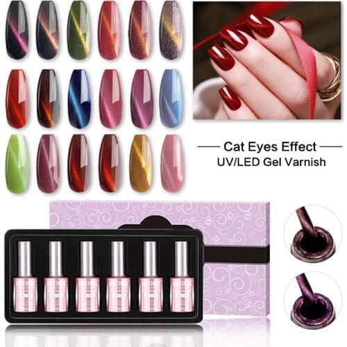 MIZHSE 3D/9D Cat Eye Nail Gel Polish Set UV Colors Semi Permanent UV Nails Art For Manicure Gel Nail Polish Bulk