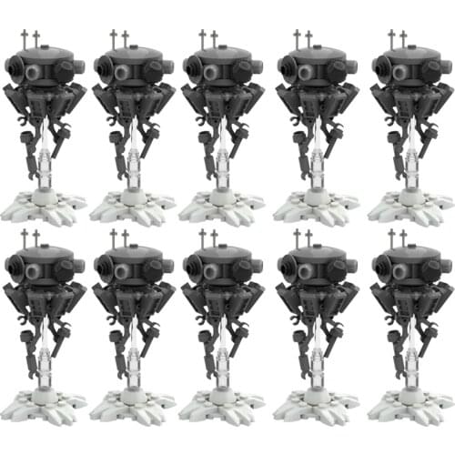 LEQUMOC Space Wars MOC Miniature Robot Set Military Series Probe Droid Figures Assembling Model Bricks Building Blocks Kids Toys