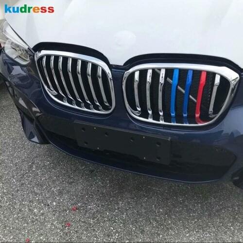 For BMW X3 X 3 2018 2019 New Chrome Front Grille Cover Trim Racing Grilles Protector Decoration Styling