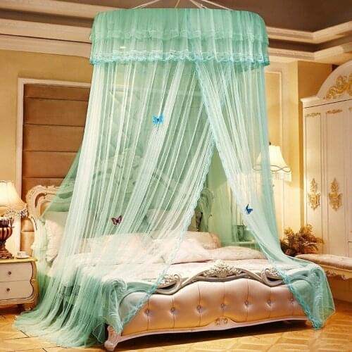 New Square Ceiling Hanging Bed Gauze Curtain Room Wall Dec Summer Anti Mosquito Breathable Princess Wind Home Textile Lace Net