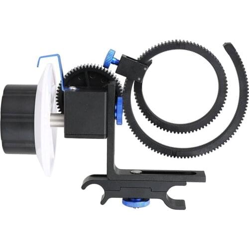 Camera Lens Machinery Follow Focus Metal Adjustable With Gear Ring Belt 15mm Rod Mount Support System for Canon Nikon DSLR Rig