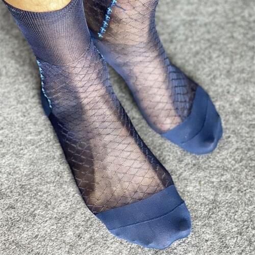 Limited Edition Socks Paris Fashion Man Model Noble Royal Dress Socks Fish Scale Patterns Mature