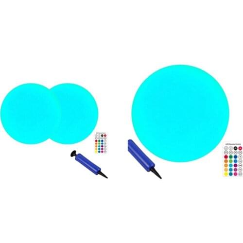 Floating Pool Light Inflatable,Solar LED Glow Ball Remote Control IP68 Waterproof Glowing Color Night Mood Lights