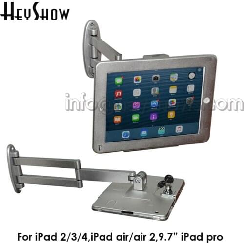 Portable Elastic Flexible Pad Wall Mount Flat Pad Security Display Lock Tablet Secure Case Anti Theft Support For Ipad 2/3/4/Air