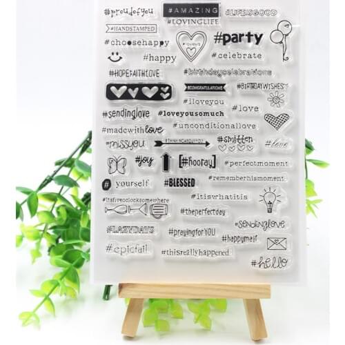 KSCRAFT Party Transparent Clear Silicone Stamps for DIY Scrapbooking/Card Making/Kids Crafts Fun Decoration Supplies