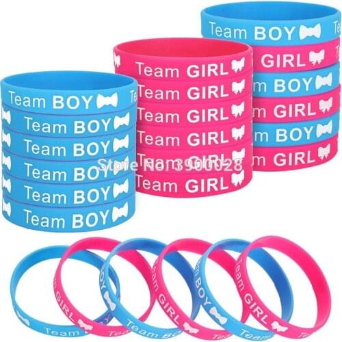 300pcs baby gender boy girls silicone wristband bracelet free shipping