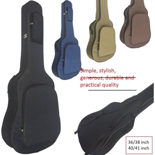 38 40 41inch Guitar Bag Carry Case Backpack Oxford Acoustic Folk Guitar Big Bag with Double Shoulder Straps Guitar Accessories