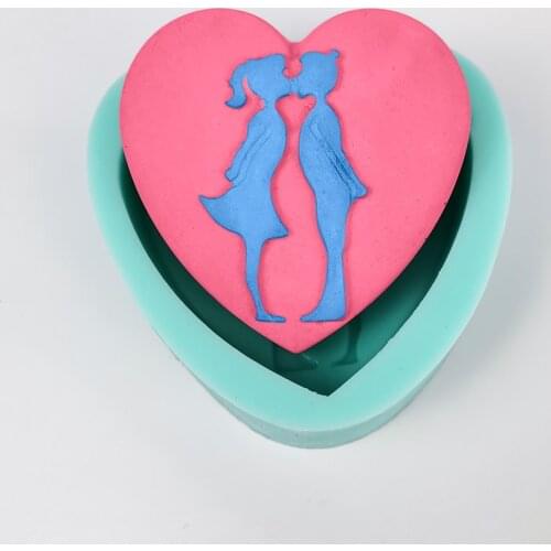 TS0198 PRZY Bride and Groom Handmade Soap Mold Wedding Moulds Soap Molds Silicone Mold Clay Resin Moulds