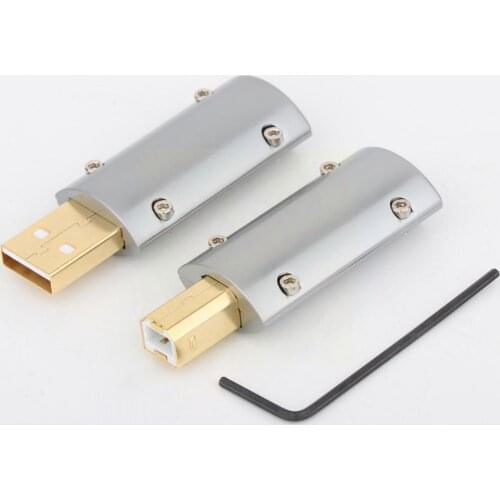 Monosaudio HI-END 24K Gold Plated USB2.0 Plug USB A Cable Hi USB USB Plated DIY Fi Bronze Cover Gold Connector U1H1