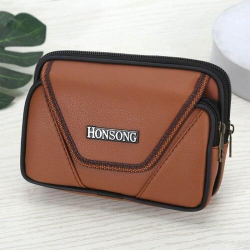 Vintage Men Leather Waist Bag Phone Pouch Sport Belt Hip Loop Holster Wallet Carry Case Purse сумка мужская carteira masculina