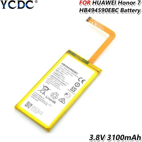 YCDC 100% Li-ion Lithium 3100mAh Phone Battery HB494590EBC For Huawei Honor 7 PLK-L01/UL00/AL10/TL01H