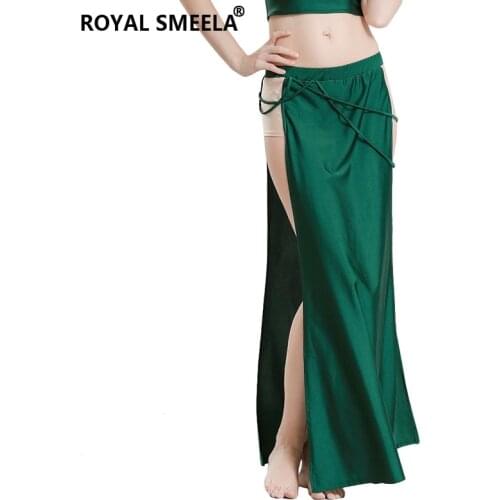 Sexy Double Split Skirt Rope Belly Dance Skirt Oriental Dance Indian Belly dancing Dress Training belly dance Costume for women