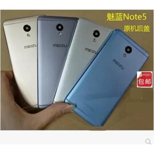 100% Original For MEI ZU M5 note m621Q Metal Back Shell BACK COVER Battery Cover Case With Camera Glass Lens Button MIXUEWEIQI