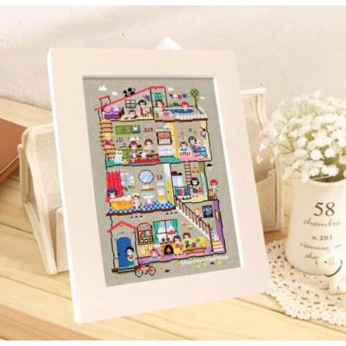 14/16/18/28 Lovely Counted Cross Stitch Kit Little House Home Family Love SO