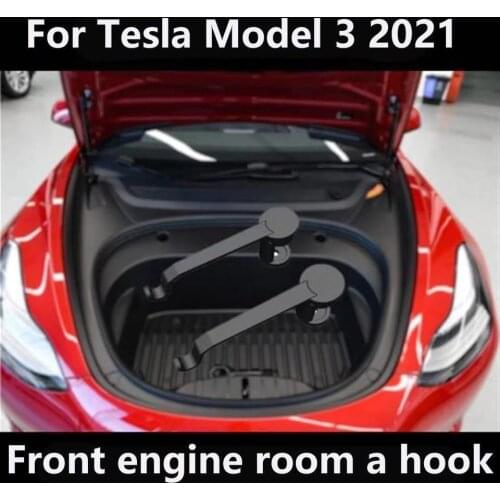 2PCS 2021 Fro Model 3 Frunk Bolt Cover Front Hook Holding Clips Set